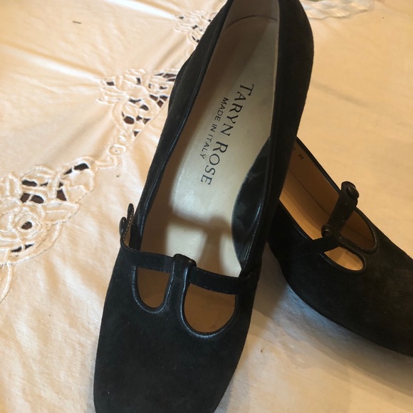 Luxury vintage Y2K Taryn Rose maryjane shoes low heels black suede - Picture 16 of 16